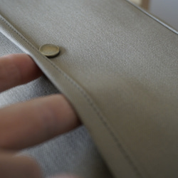 当店人気NO.1 浜松帆布サコッシュ (M)グレーベージュ 4枚目の画像