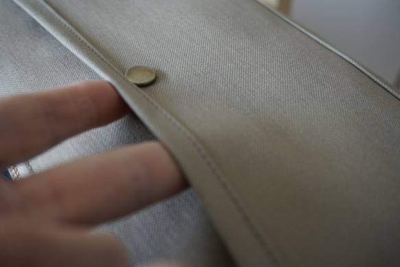 当店人気NO.1 浜松帆布サコッシュ (M)グレーベージュ 4枚目の画像