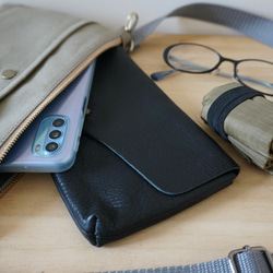 当店人気NO.1 浜松帆布サコッシュ (M)グレーベージュ 6枚目の画像