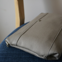 当店人気NO.1 浜松帆布サコッシュ (M)グレーベージュ 7枚目の画像