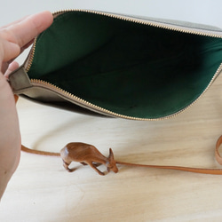 当店人気NO.1 浜松帆布サコッシュ (M)グレーベージュ 3枚目の画像