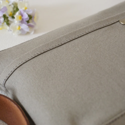 当店人気NO.1 浜松帆布サコッシュ (M)グレーベージュ 8枚目の画像