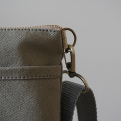 当店人気NO.1 浜松帆布サコッシュ (M)グレーベージュ 9枚目の画像