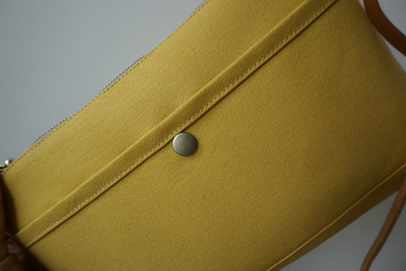 倉敷帆布サコッシュ (M)マスタードイエロー 10枚目の画像