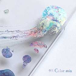 全息圖 ver. 005 水母 iPhone 手機殼，適用於 iPhone 17+，簡約透明，閃光箔 第3張的照片