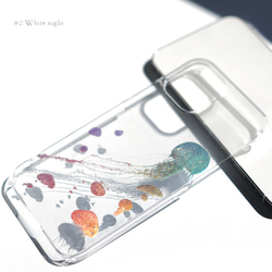 全息圖 ver. 005 水母 iPhone 手機殼，適用於 iPhone 17+，簡約透明，閃光箔 第11張的照片