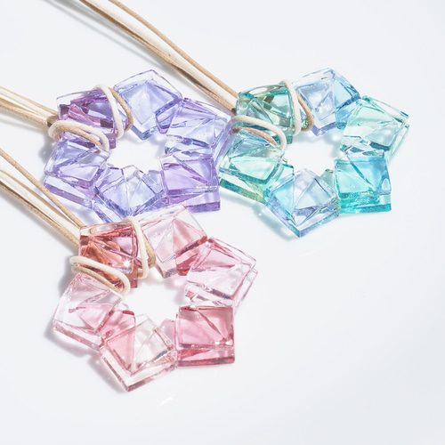 結晶ガラス『クリスタル【春の3色】』ネックレス3点セット≪送料無料 