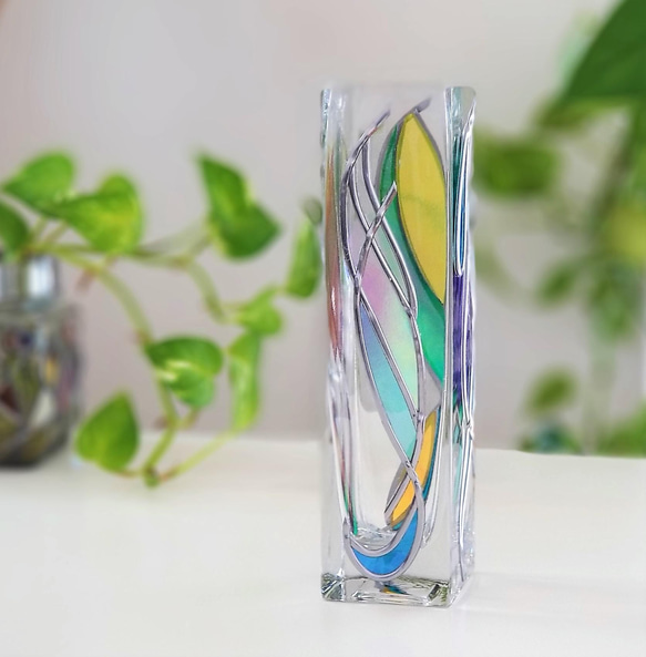 訂單：“光之淋浴”玻璃藝術花瓶高 20 尺寸 第7張的照片