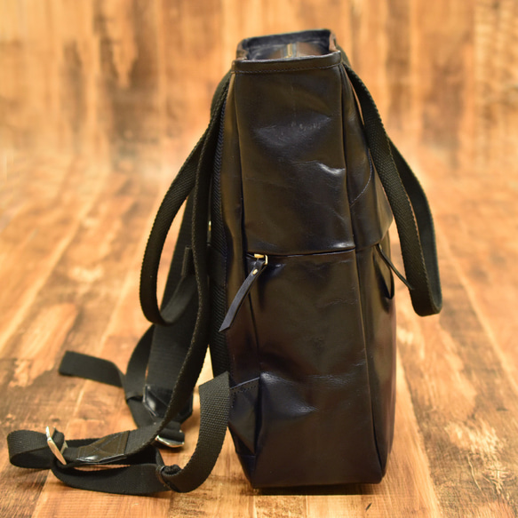 非常耐用的馬皮革背包L尺寸袋包背包（綠色），你只想出去一點 第3張的照片