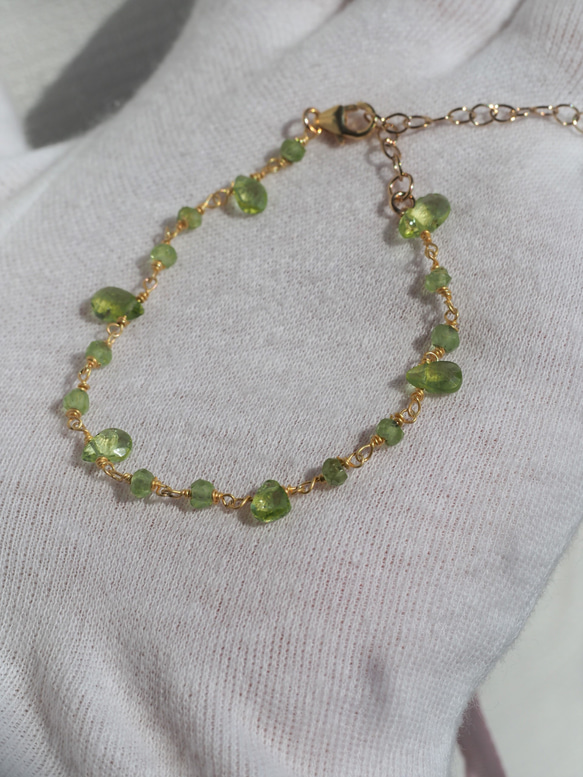 ペリドット S925Gp＆K14gfブレスレット❀ ブレスレット ケロリン堂