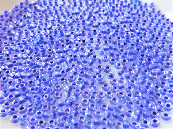 10克11/02毫米透明藍紫色寶仕奧莎捷克籽珠捷克玻璃珠 第4張的照片