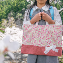 花柄とドットのバッグ肩紐カバー（リバーシブル） 10枚目の画像