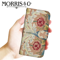 【モリス柄最多の品揃え　高精細画像使用】iPhoneケース　ウィリアム・モリス　手帳型floral embroidery 1枚目の画像