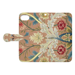 【モリス柄最多の品揃え　高精細画像使用】iPhoneケース　ウィリアム・モリス　手帳型floral embroidery 7枚目の画像