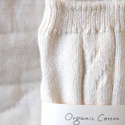 Organic Cotton アラン編みローゲージソックス【生成り色】 5枚目の画像