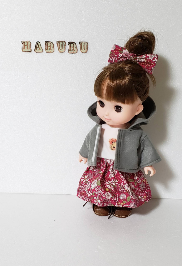 パーカー グレー 26cmサイズ ドールウェア 着せかえ 人形 服 ソラン