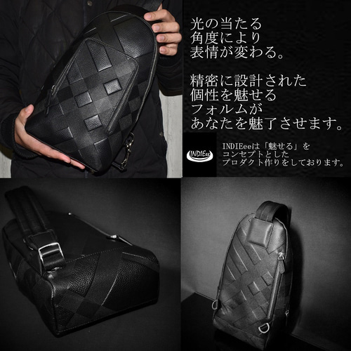 INDIEee インディ 本革 ルネット ボディバッグ 斜め掛け ワン