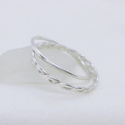 精緻的戒指（2連續銀x 1 /銀捻x 1） 第6張的照片