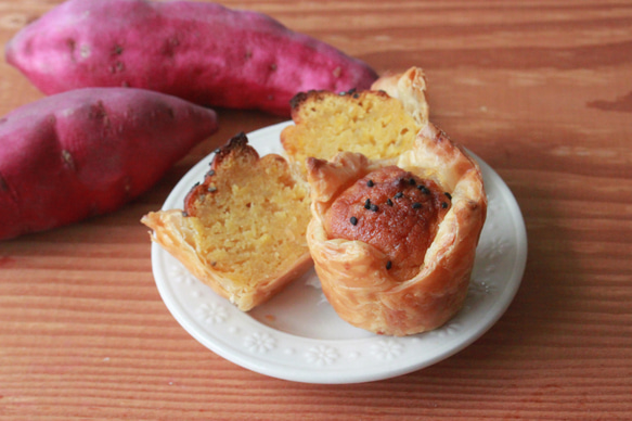 4個入りGIFTBOX　1時間かけてじっくり焼いたご褒美焼き芋パイ（旧　福井県あわら産とみつ金時スイートポテトパイ） 4枚目の画像