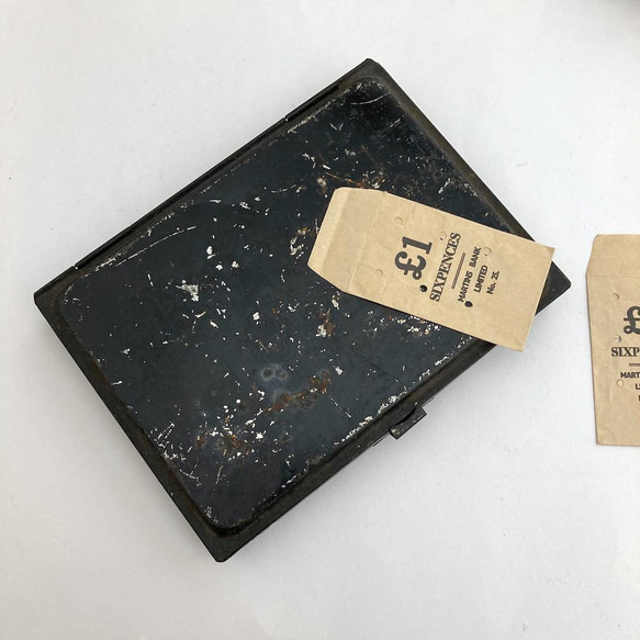 アンティークブリキケース パレット インダストリアル ブラック DIY