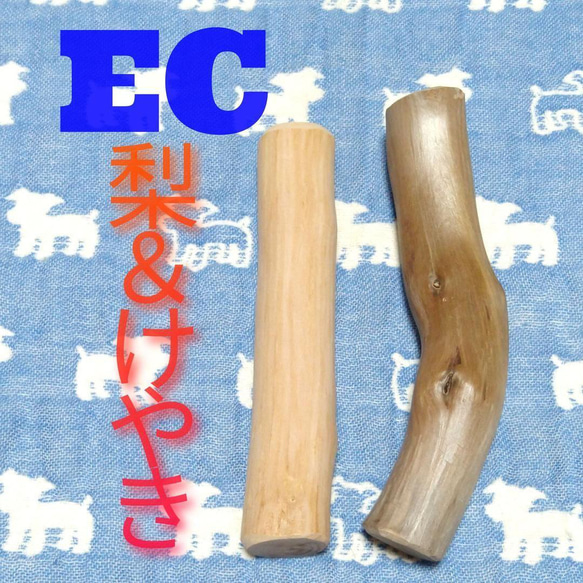 EC.けやき梨の木新品.犬用おもちゃ、小さめ小型犬向け歯固め、かじり木 1枚目の画像