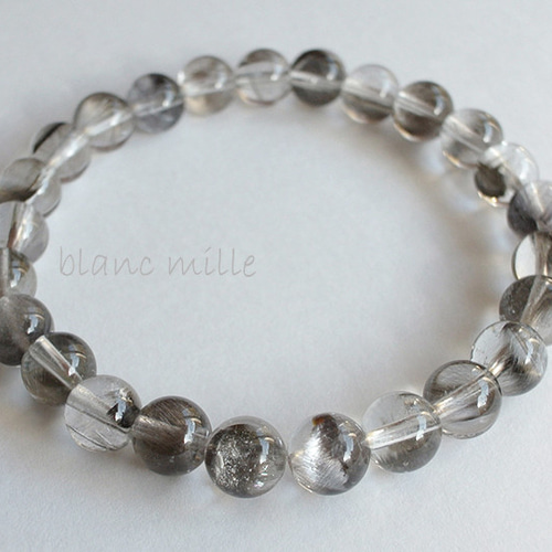 No.1138 プラチナルチル 7mm〜7.5mm シンプルブレスレット ルチル