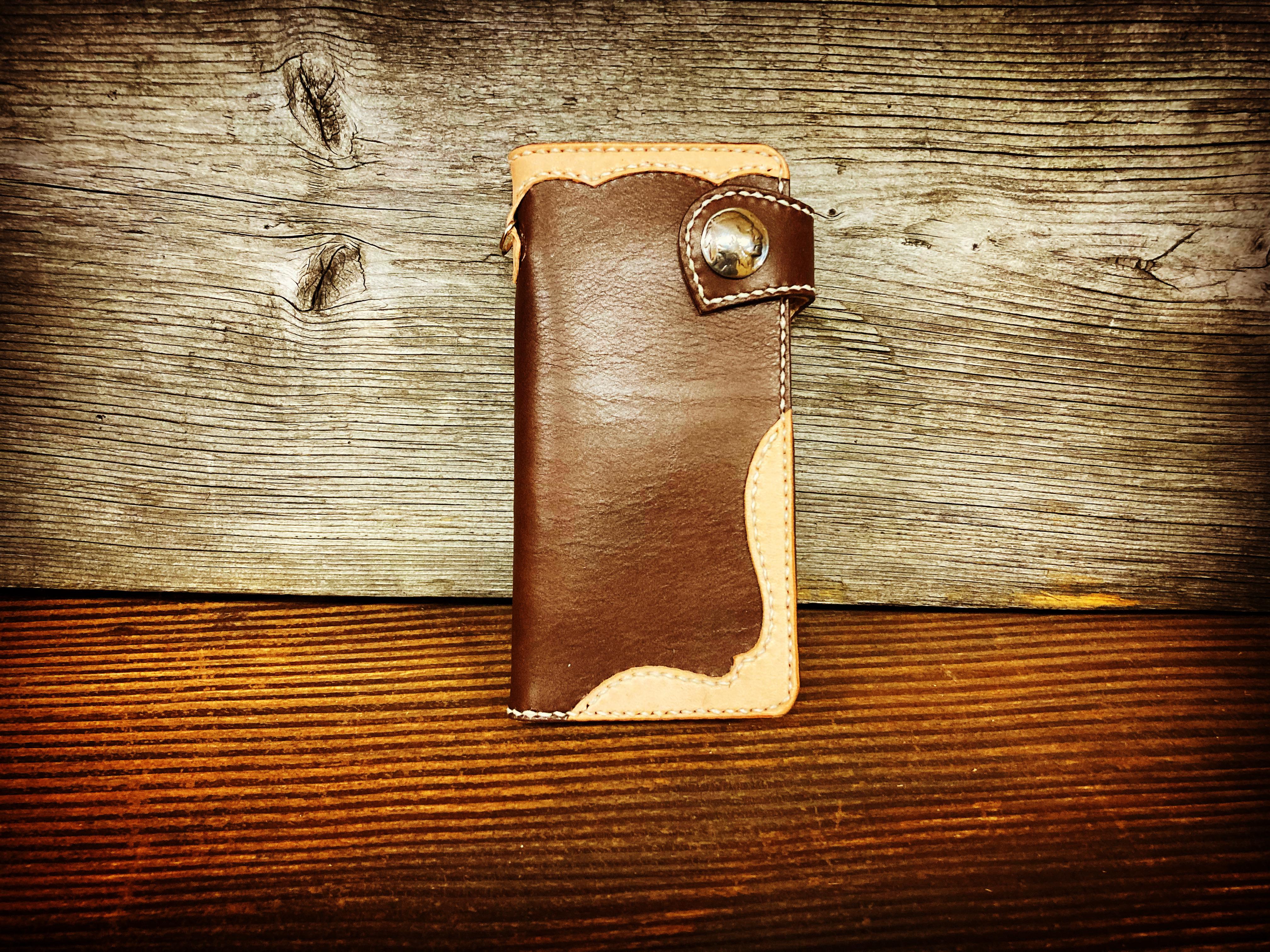 iPhone Android 各機種オーダー　レザースマホカバー ブラウン