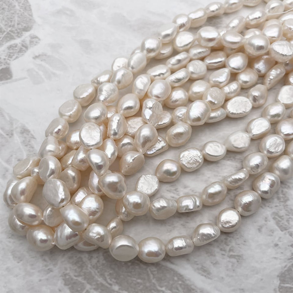 120cm 大粒バロック淡水パール ロングネックレス 金属アレルギー 本真珠 結婚 入園 入学 卒園 卒業 ウエディング 4枚目の画像