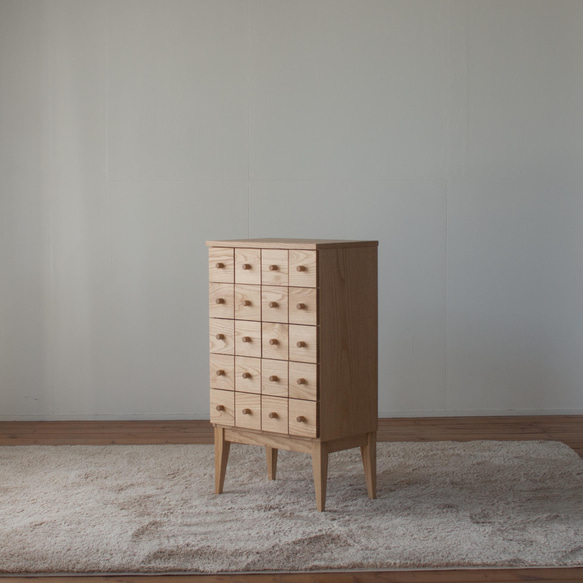 くりのドロワー木の取手（幅50cm・国産栗材・オイル仕上）キャビネット 引出し収納 小物入れ 5cm 奥行26cm 高9 キャビネット