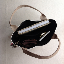 Design No.ST129 - 【コットン帆布】ウミガメパターン・ハンドバッグ 3枚目の画像