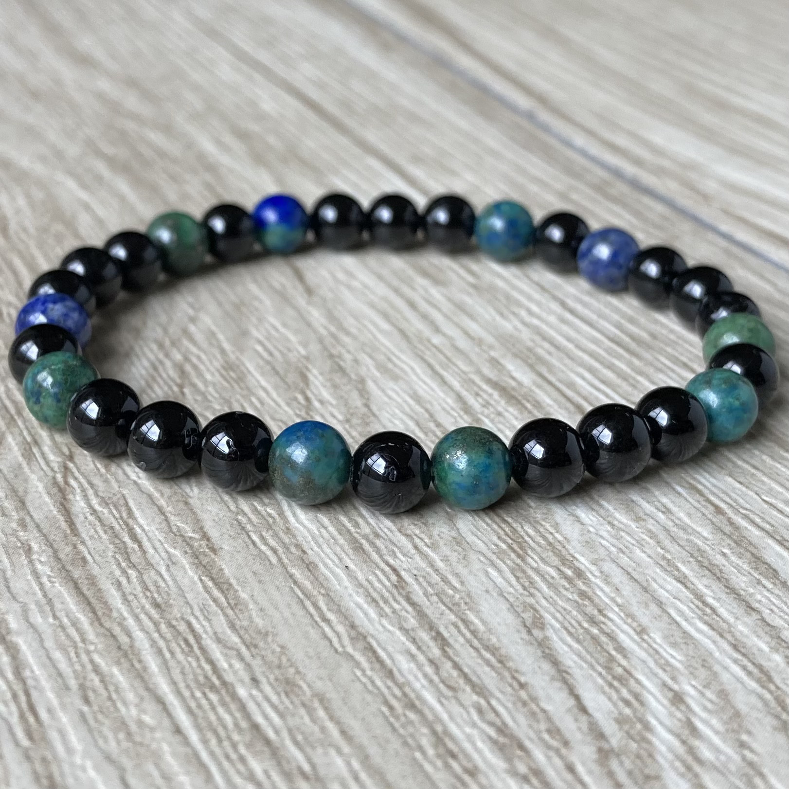 天然ブラックルチルクォーツ ブレスレット44.5g 気高い 