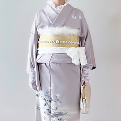 激安挑戦！！ 帯飾り 帯揚げ ファー フェザー 白 黒 ベロア リボン ホワイト 服＆ファッション小物