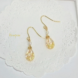 プチプラ☆弾ける果樹の雫ピアス　ホムポム 4枚目の画像