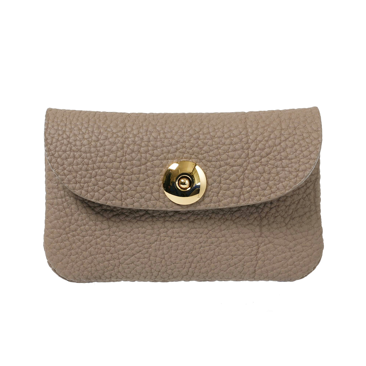 丸みのある 可愛い 名刺入れ ドイツシュリンク マグネット釦 カブセ型 レディース 本革 名刺入れ トープ