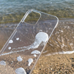 005：Jellyfish*水中をただようクラゲケース(カラーver) iPhone15〜 スマホケース 7枚目の画像