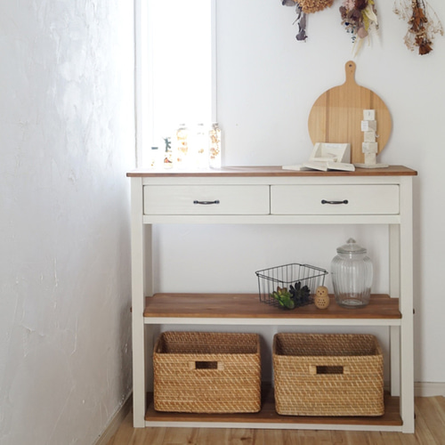 新改良版*コンソールシェルフ / 飾り棚 / 収納棚 / 引出し付