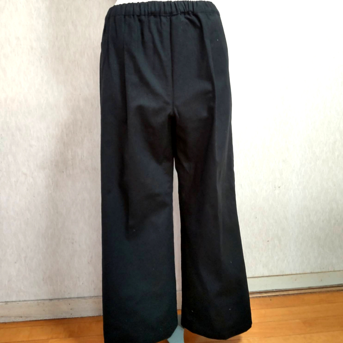 y’s パッチワークパンツ ワイドパンツ　ブラック　コットンリネン ワイドパンツ　ブラック　コットンリネン パッチワークパンツ y’s
