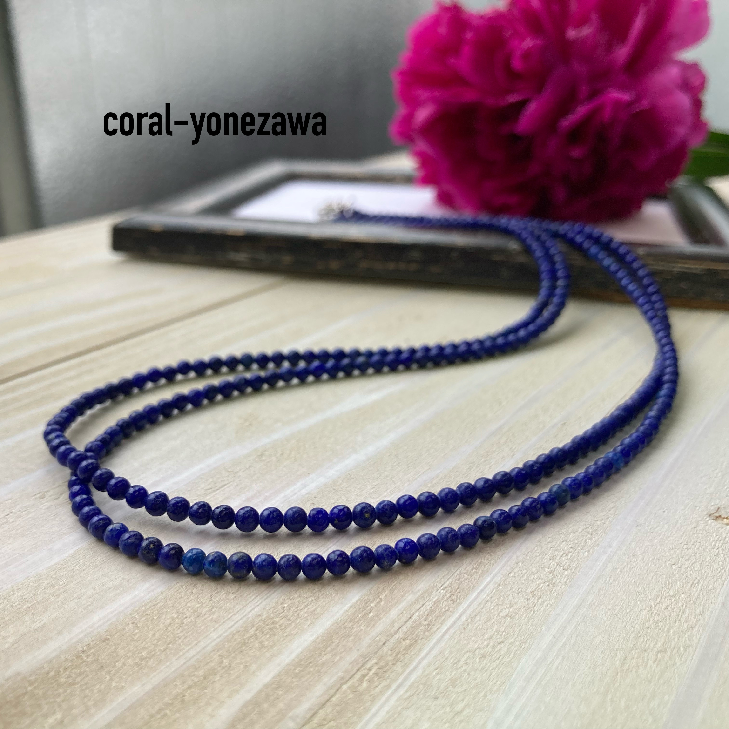 ラピス☆2連ネックレス.シルバー