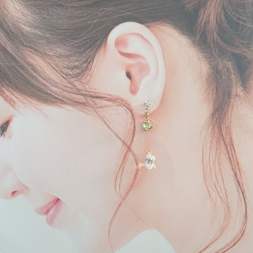 月と太陽の雫 ピアス ピアス（その他） Mou-ton.S 通販 5662729