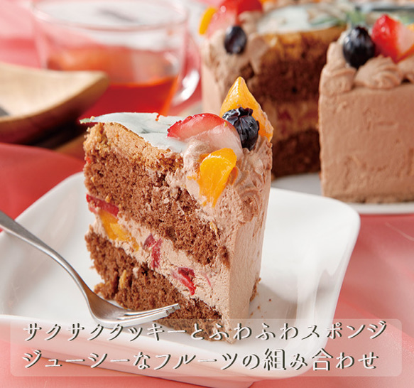 ★送料無料★丸い写真ケーキ　チョコレート　6号18ｃｍ 2枚目の画像