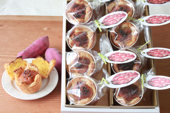 12個入り　1時間かけてじっくり焼いたご褒美焼き芋パイ（旧　福井県あわら産とみつ金時スイートポテトパイ） 1枚目の画像