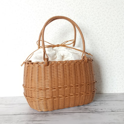愛されかごバッグ　ハンドメイド クラフトバンド かごバッグ ハンドメイド 手作り （籠バッグ