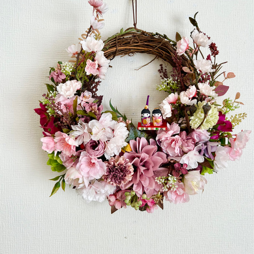 SAKURA wreath VI「受注制作」 リース Atelier Kamiyu 通販 5676498