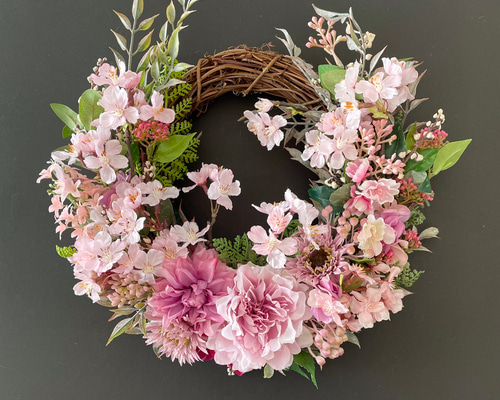 SAKURA wreath VI「受注制作」 リース Atelier Kamiyu 通販 5676498