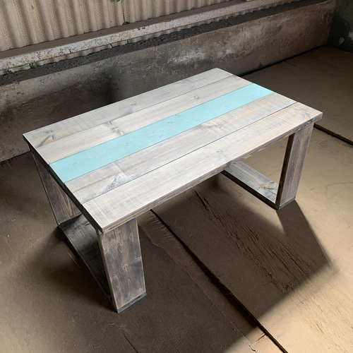 カリフォルニアスタイル シャビーカフェテーブル　チーク×ホワイト カリフォルニアスタイル シャビーカフェテーブル チーク×ホワイト