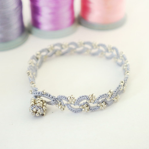 OYA crochet bracelet [RIVIERE] Silver 第2張的照片