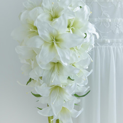 ブートニア・ヘアピック付き】夏色のあさがおブーケ 造花 アーティ