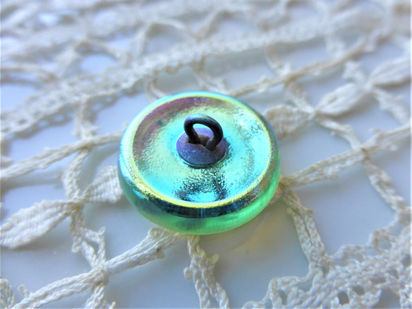 トンボ　羽衣　チェコガラスボタンCzech Glass Button1個 3枚目の画像