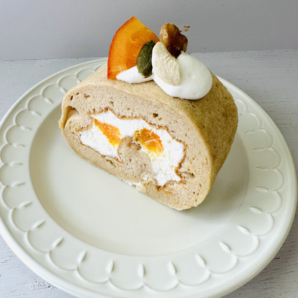 甘さ控えめ紅茶とオレンジのロールケーキ(10cm)【保存料着色料なし】 3枚目の画像