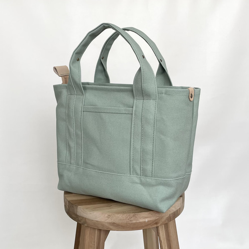 ミントグリーントートバッグ 新品】パステルカラートートバッグ♡ミントグリーン♡レディース